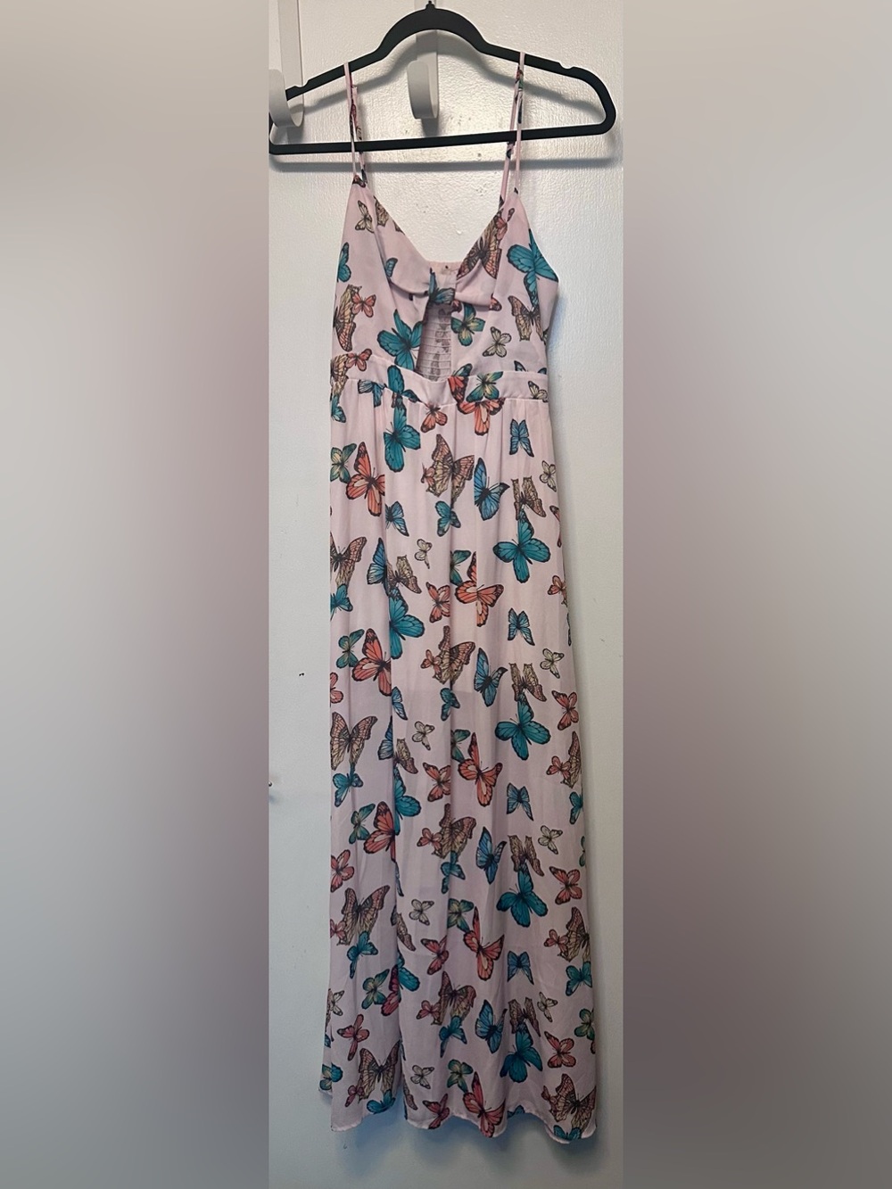 Altar’d State Butterfly Print Pink Maxi Dress